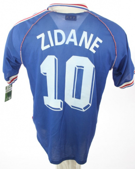 Adidas Frankreich Trikot 10 Zinedine Zidane WM 1998 heim blau Herren M oder XL