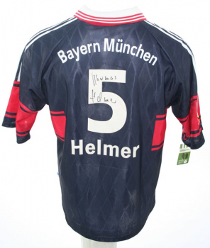 Adidas FC Bayern München Trikot 5 Thomas Helmer 1997-1999 Signiert Opel Herren XL