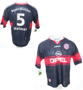 Adidas FC Bayern München Trikot 5 Thomas Helmer 1997-1999 Signiert Opel Herren XL
