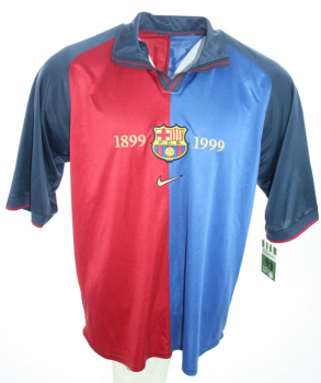 Preview: Nike FC Barcelona Trikot 11 Rivaldo 1999/2000 Blau/Rot Home Herren XL
