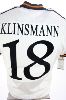 Adidas Deutschland Trikot 18 Jürgen Klinsmann 1996 Euro 96 Match worn DfB Herren S oder XL