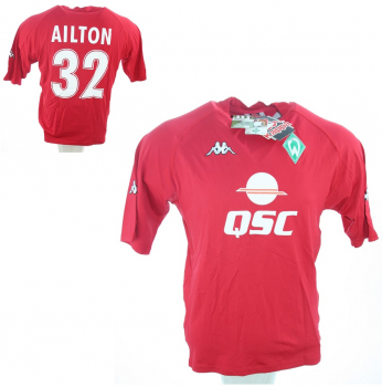 Kappa SV Werder Bremen Trikot 32 Aílton 2000/01 QSC Event Neu Rot Herren XL/XXL