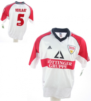 Adidas VfB Stuttgart Trikot 5 Frank Verlaat 1998/99 Match worn Heim Herren 2XL/XXL