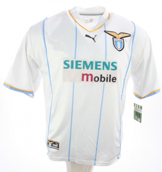 Puma Lazio Rom camiseta 21 Simone Inzaghi 2001/2002 blanco/azul Siemens senor L