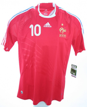 Adidas Frankreich Trikot 10 Zinedine Zidane WM 2006/2008 Rot Neu Herren L