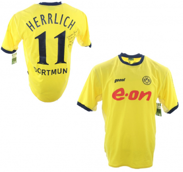Goool Borussia Dortmund Trikot 11 Heiko Herrlich 2003/04 E-on Matchworn BVB Herren XL