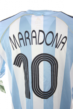 Adidas Argentinien Trikot 10 Diego Maradona WM 2006 Heim Herren M oder XL
