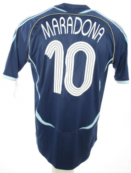 Adidas Argentinien Trikot 10 Diego Maradona WM 2006 Away Auswärts Herren XL