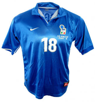 Nike Italien Trikot 18 Roberto Baggio WM 1998 Blau Heim Herren S/M/L/XL und Kinder 164-176 cm