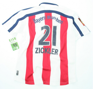 Adidas FC Bayern München Trikot 21 Zickler 2000/01 CL Auswärts Opel Kinder 176cm = Herren S-M (B-Ware)