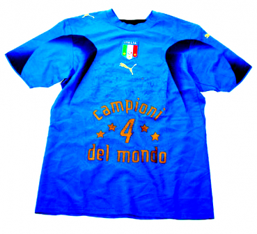 Puma Italien Trikot 4 Campioni del mondo WM 2006 Weltmeister Campeones 4 del Mundo 4 Stern Heim blau Herren S