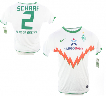 Nike SV Werder Bremen camiseta 2 Thomas Schaaf 2010/11 blanco men's S-M 176cm