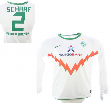 Nike SV Werder Bremen Trikot 2 Thomas Schaaf 2010/11 Auswärts weiß Herren S-M 176cm