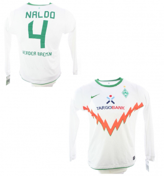 Nike SV Werder Bremen Trikot 4 Naldo 2010/11 Away weiß Herren S-M 176cm