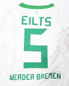 Preview: Nike SV Werder Bremen Trikot 5 Dieter Eilts 2010/11 Away weiß Herren S-M 176cm