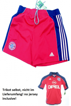 Adidas FC Bayern München Trikothose 1999-2001 Opel  Hose rot Kinder 164 cm Herren XS & D8 = L