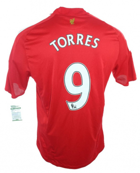Adidas FC Liverpool Trikot 9 Fernando Torres 2008-10 Carlsberg heim rot Kinder 140 cm