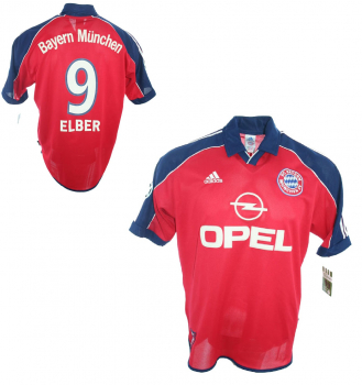 Adidas FC Bayern München Trikot 9 Giovane Elber 2000/01 Opel Herren S