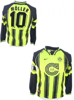 Nike Borussia Dortmund Trikot 10 Andreas Möller 1996/97 CL Continentale BVB Herren S-M 176cm