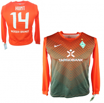 Nike SV Werder Bremen Trikot 14 Aaron Hunt 2011/12 Orange Away Herren XS 164cm