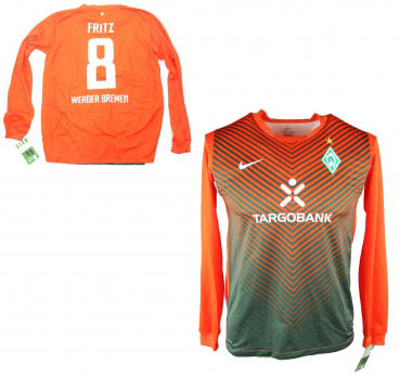 Nike SV Werder Bremen Trikot 8 Clemens Fritz 2011/12 Orange Away Herren S-M 176cm