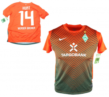 Nike SV Werder Bremen Trikot 14 Aaron Hunt 2011/12 Away Orange Herren S-M 164cm-176cm