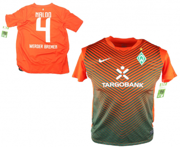Nike SV Werder Bremen Trikot 4 Naldo  2011/12 Away Orange Herren S-M 164cm-176cm
