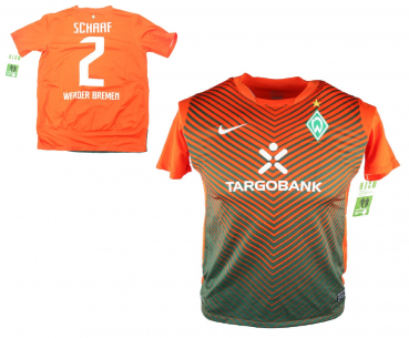 Nike SV Werder Bremen Trikot 2 Thomas Schaaf 2011/12 Away SVW Orange Herren S-M 164cm-176cm