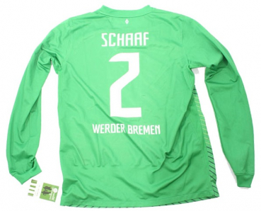 Nike SV Werder Bremen camiseta 2 Thomas Schaaf 2011/12 verde home men's S-M 176cm