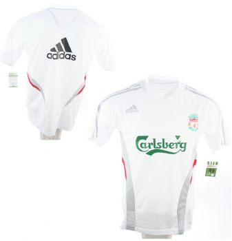 Adidas FC Liverpool Trikot 8 Steven Gerrard 2008-10 Carlsberg Weiß Formotion Herren L