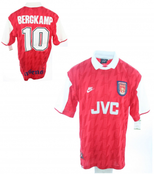 Nike Arsenal London Trikot 10 Dennis Bergkamp 1995/96 JVC Heim Herren 2XL/XXL