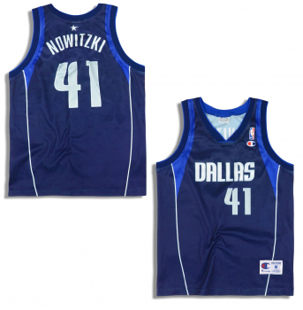 Champion Dallas Mavericks Trikot 41 Dirk Nowitzki Mavs NBA Blau Herren M