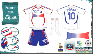 Adidas Frankreich Trikot 10 Zinedine Zidane WM 2006 Weiß Herren XL