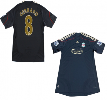 Adidas FC Liverpool Trikot 8 Steven Gerrard 2009/10 Carlsberg auswärts away Herren M