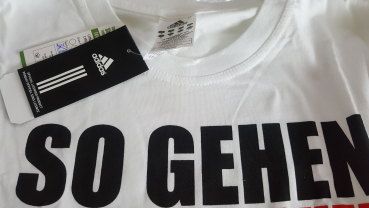 Adidas Deutschland T-Shirt Trikot "So gehen die Deutschen" weiß WM 2006 DFB Neu Herren M, L oder XL
