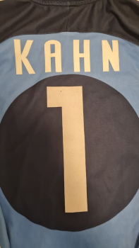 Adidas FC Bayern München Trikot 1 Oliver Kahn Torhüter 2000/2001 Finale Sieger blau matchworn Herren XL