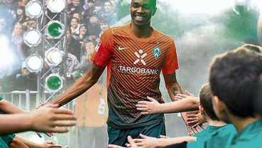 Nike SV Werder Bremen Trikot 4 Naldo  2011/12 Orange Away Herren S-M 176cm