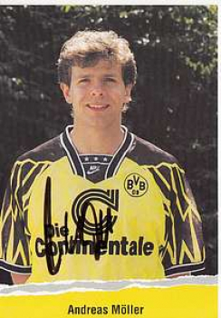 Nike Borussia Dortmund Meister Trikot 10 Andreas Möller 1994/95 Die Continentale gelb Herren XS = 164 cm