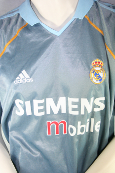 Adidas Real Madrid Trikot 5 Zinedine Zidane 2003/04 Away Grau Herren L