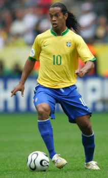 Nike Brasilien Trikot 10 Ronaldinho WM 2006 Heim Gelb Herren XL