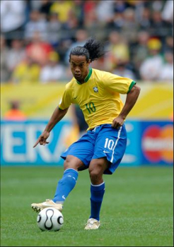 Nike Brasilien Trikot 10 Ronaldinho WM 2006 Heim Gelb Herren XL