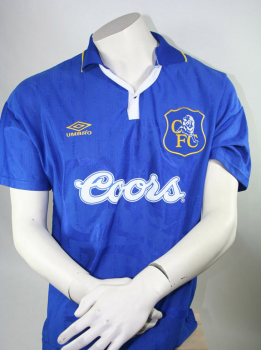 Umbro Chelsea London Trikot 1995/97 Coors Bier Heim Blau Herren L