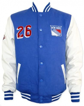 Majestic New York Rangers Letterman College Jacke NHL Wayne Gretzky Eishockey Herren M