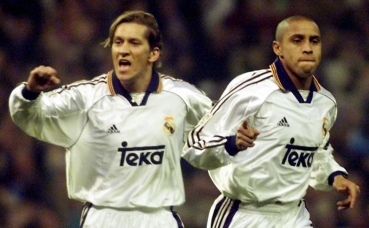 Adidas Real Madrid Trikot 7 Raul 9 Suker 10 Seedorf 4 Hierro 1998-00 Teka Weiß CL Herren M oder L