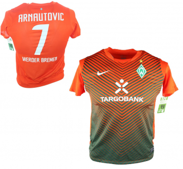Nike SV Werder Bremen Trikot 7 Marko Arnautovic 2011/12 Away Orange Herren S-M 164cm-176cm