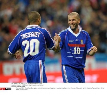 Adidas Frankreich Trikot 10 Zinedine Zidane WM 1998 Blau Heim Herren L