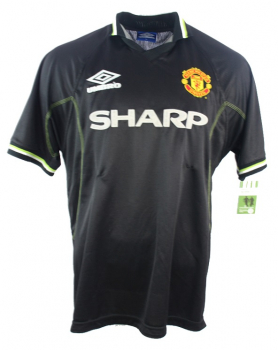 Umbro Manchester United camiseta 7 David Beckham 1998/99 Sharp negro señor L o XL
