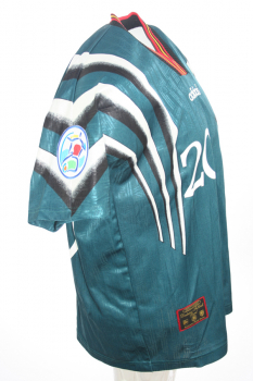 Adidas Alemania camiseta 1996 Euro 96 XL 20 Oliver Bierhoff Match worn verde DfB senor M