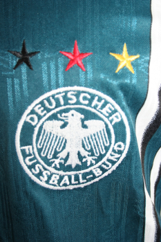 Adidas Alemania camiseta 1996 Euro 96 XL 20 Oliver Bierhoff Match worn verde DfB senor M