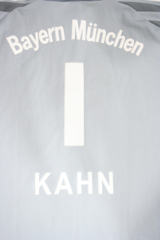 Adidas FC Bayern München Torwart Trikot 1 Oliver Kahn 2002/03 Grau Neu mit Etiketten Herren XL 2XL XXL